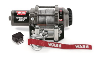 Warn Vantage 2000 Winch - 2000 lb. Capacity, 50' of 5/32'' Wire Rope, Roller F...
