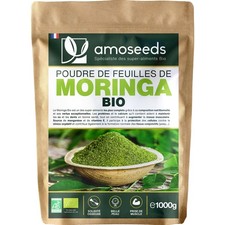 Poudre de feuilles de Moringa Bio 1KG | Vitamine A Antioxydant Détox Peau | Q...