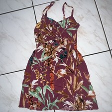 Express Gauze Botanical Floral Ruffled Tube Mini Dress