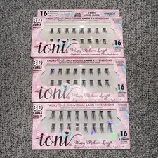 3pk of 3D Mink Eyelashes Natural Wispy Fluffy Long Reusable Lashes #686607 3pk