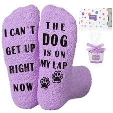 Cyunda Funny Gifts for Mom, Dog Mom Women, Fuzzy Small, Purple