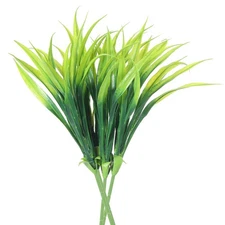 4Pcs Fake Grass Plants 17.3" Artificial Grass Outdoor Anti-UV for Home Green