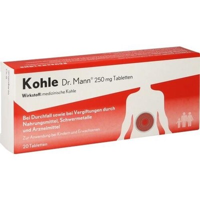KOHLE Dr.Mann 250 mg Tabletten 20 St. PZN 15403005