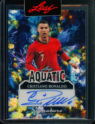 2025 Leaf Signature Series Cristiano Ronaldo (1/1) Aquatic Auto Lava Coral Reef