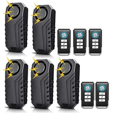 Bike Alarm With Remote Adjustable Volume 113 dB Wireless Anti-Theft Vibration 5X