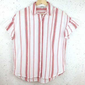 madewell central ruffle sleeve shirt