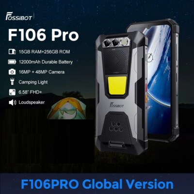 FOSSiBOT F106 PRO Robust Handys 15GB+256GB Android 14 12000mAh
