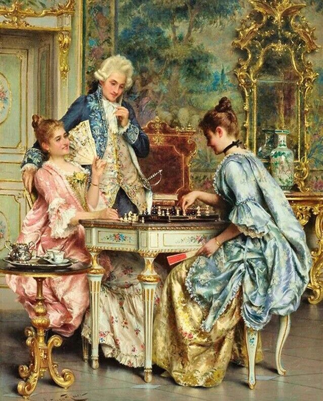 The Game Of Chess By Arturo Ricci Painting Artwork Paint By Numbers Kit DIY