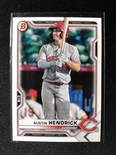 2021 Bowman Draft Paper Base #BD-138 Austin Hendrick Reds Baseball Card