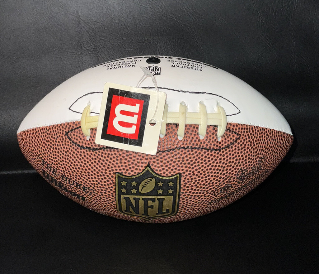 Wilson Official NFL THE DUKE Football, White Panel Brown Leather