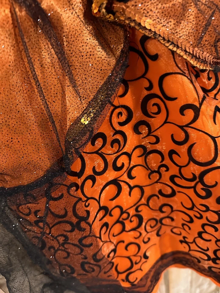 Way To Celebrate Orange Witch Costume Size Small 6-6X New Girls Dress - Image 3 of 4