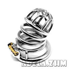 New Stainless Steel Male Chastity Cage Device Metal Men's Locking Belt Restraint