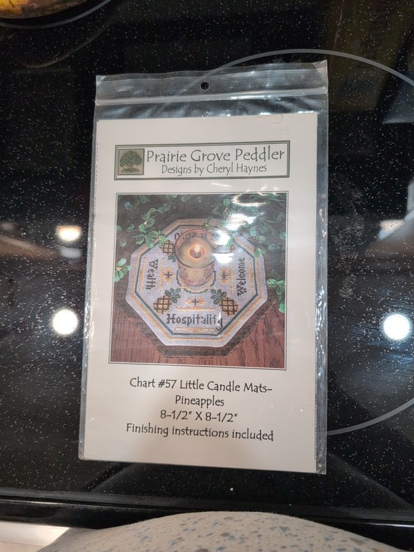 Prairie Grove Peddler Chart #57 Little Candle Mat Pineapples