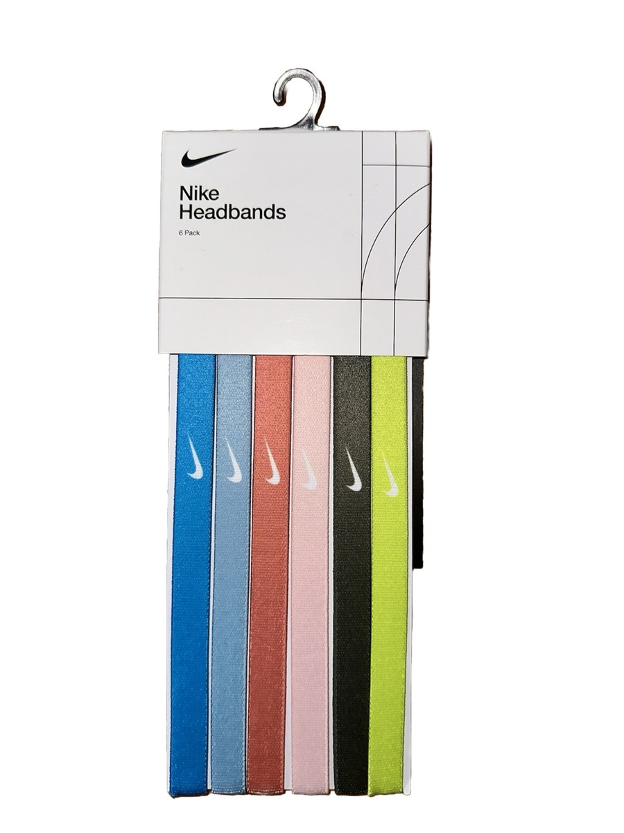 Nike Headbands Pack Skinny Non-Slip Swoosh Logo Assorted Colors