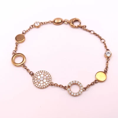 ⭐ Fossil Armband Armreif Perle Halskette Collier Kette ROSEGOLD Gold fa. 26 ⭐ - Bild 1 von 2