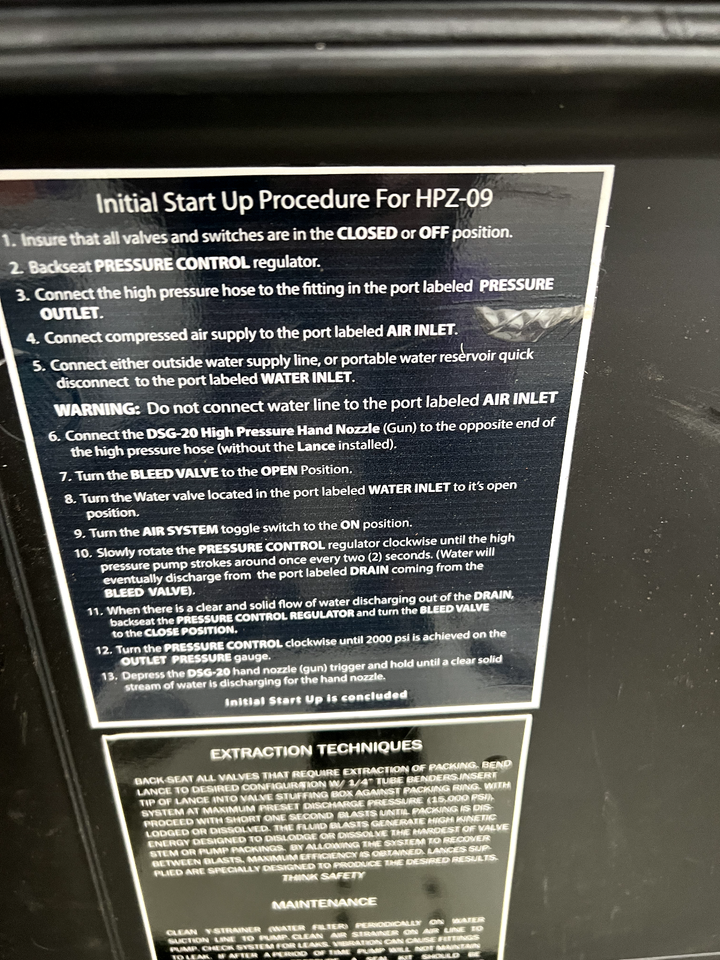 HPZ09 Mobile Water Jet Packing Extractor eBay