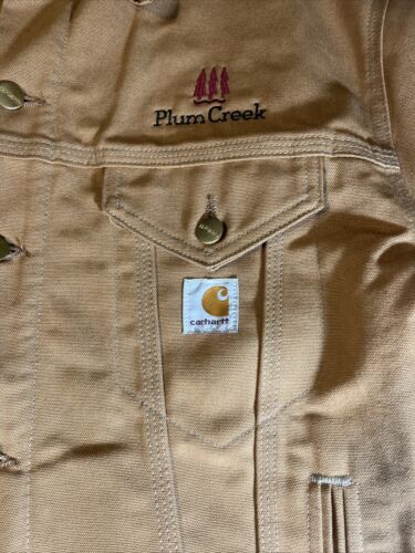 vintage carhartt jacket size 44 J09 BRN Crafted In USA 0599 0506610 Blanket Lin - Picture 3 of 12