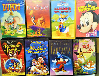 Walt Disney Lotto 19 Videocassette Originali Usate Cartoni Animati Ebay