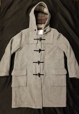 Montgomery Made In England Wool Dark Grey Women’s Xl Classic Duffle Coat Toggle