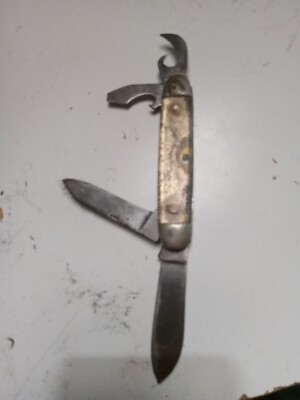 Imperial Multi-Tool Pocket Knife (USA) c1956-88 Vintage Camper Scout 4-Tool+Bail