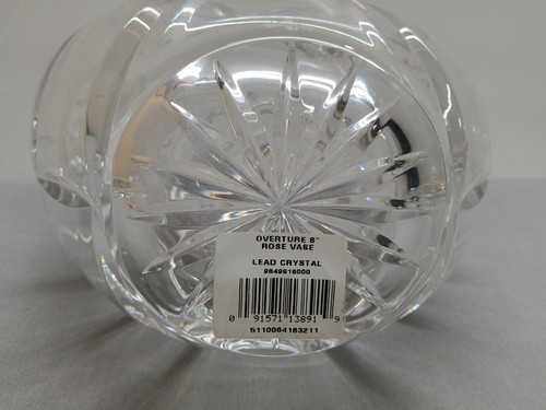 Waterford Crystal Brilliant Overture Oval Rose 8" Vase - Germany - Original Box - Picture 7 of 12