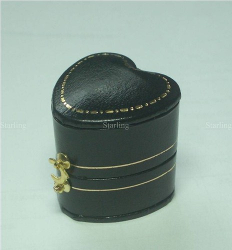 Vintage Victorian - Very Fine Small Ring Case - Heart Shape - Black (AE2) - Picture 3 of 4