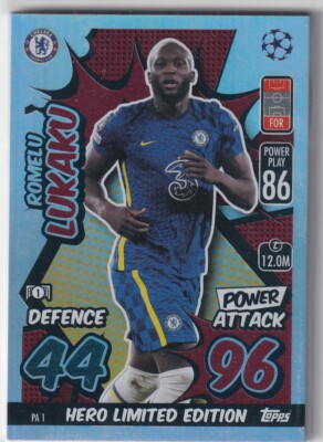 Topps Match Attax CL Extra 21/22 PA 1 Romelu Lukaku Hero Limited Edition
