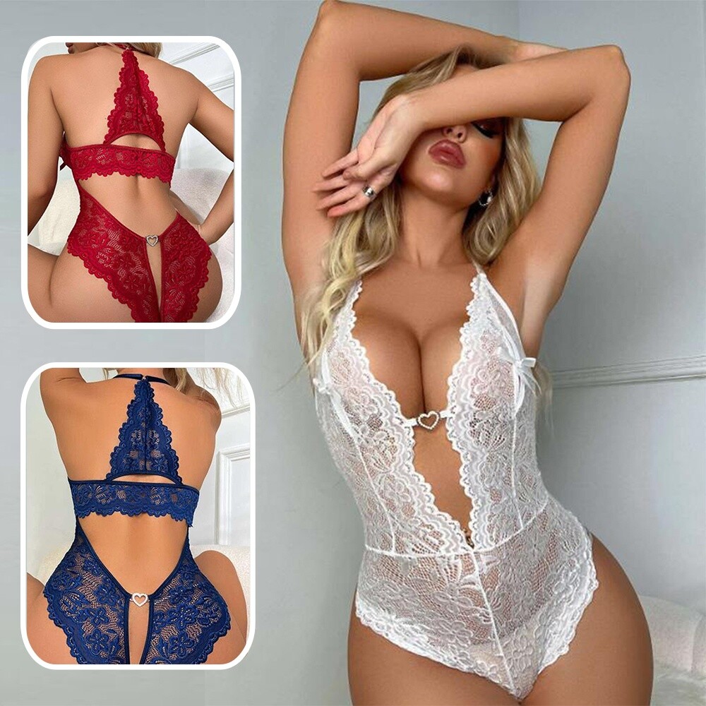 Sexy Lace Babydoll Nightwear with G-String for Women