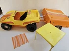 Mattel BARBIE Car "Goin Camping Breezy Buggy & Tent Trailer" Set 1972 *Flaws*