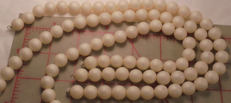 12 Hilos 15" Vintage Imitación Almeja Perlas Mate Efecto Luz de Luna 12mm Mediano Japón Foto 4 de 4