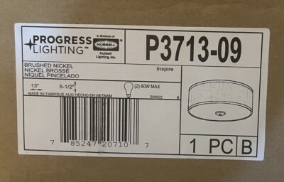PROGRESS LIGHTING P3712-09 Inspire Collection 2-Light Ceiling Light Semi-Flush