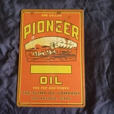 8"X12" Metal Sign Man Cave Wall Art Oil Garage Bar Gas Station Pioneer Oil Texas