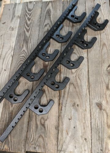 ADJUSTABLE WALL GUN RACK TACTICAL 5 GUN MOUNT RIFLE SHOTGUN FISHING POLE HANGER - Picture 3 of 6