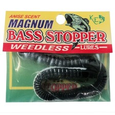 K&E Bass Stopper Magnum 3-Hook Weedless Rigged Worm, 6", SIX Packs #3WBSM1PK