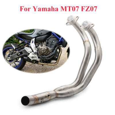 For Yamaha MT07 FZ07 Motorcycle Exhaust Front Header Link Pipe 51mm Connect Tube