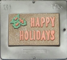 Happy Holidays Card Chocolate Candy Mold Christmas  2083 NEW