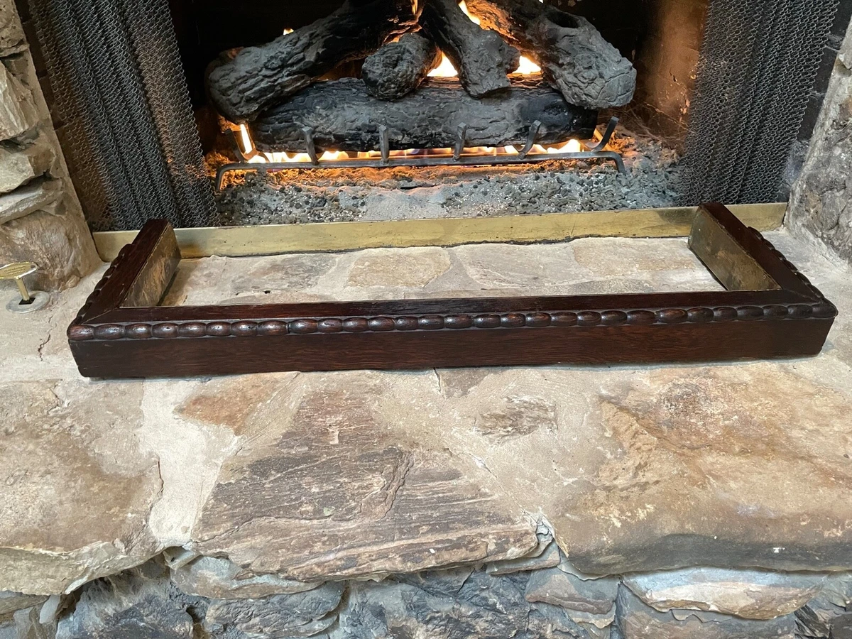 ANTIQUE ENGLISH OAK VICTORIAN FIREPLACE FENDER SURROUND W HAND CARVED  BEADING | eBay