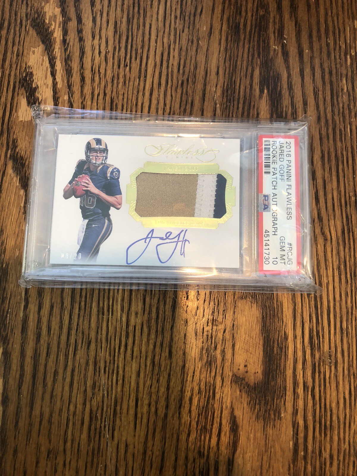 Jared Goff Panini Flawless Rookie Patch Autograph #RCJG Base