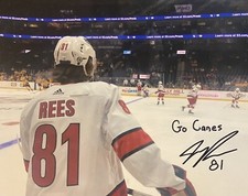 JAMIESON REES Signed 8x10 Photo! CAROLINA HURRICANES, “ GO CANES”   !!! .  W/COA