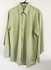 Geoffrey Beene Men's Green Long Sleeve Button Up Shirt Size Large 16 - 34/35