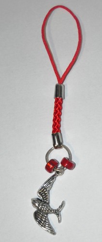 Mockingjay Charm with Red Strap - Picture 2 of 3