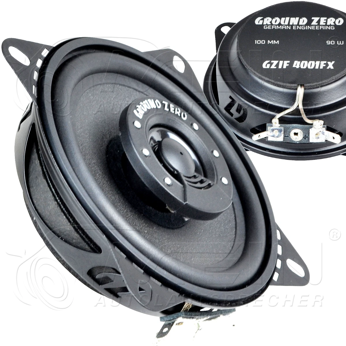 Ground Zero GZFF 4.0 Auto Lautsprecher - 10cm 2-Wege Koax Für Mercedes 190er 1982-1993