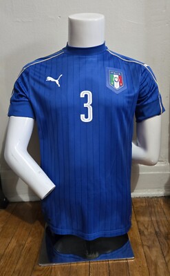 Puma S 2016-18 Italy Home Soccer Football jersey #3 Chiellini