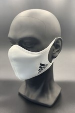 One 1 Adidas White Athletic Face Mask Cover Authentic Size Small Originals