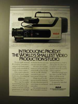 1989 RCA ProEdit Camcorder Ad - Introducing ProEdit