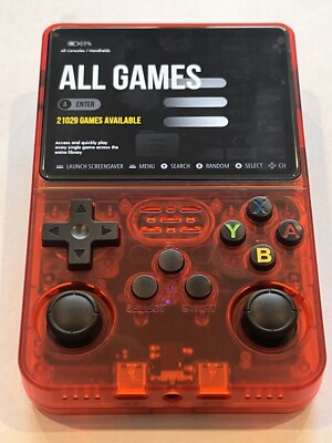 128GB R36S Handheld Video Game Console Emulator New - 21,000+ RETRO GAMES - Red