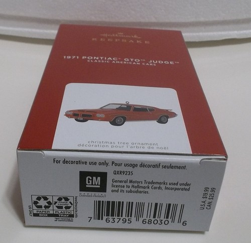 1971 PONTIAC "JUDGE" GTO Hallmark ANDENKEN Druckguss Metall Weihnachtsschmuck - Bild 11 von 13