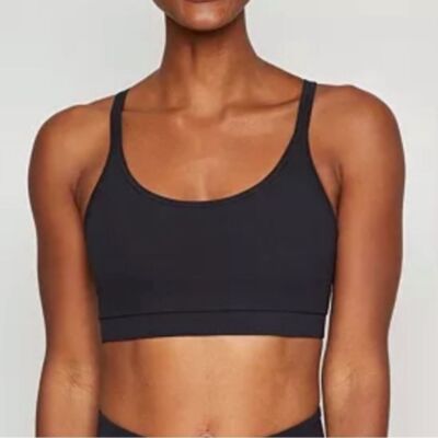Fourlaps Vitality Sports Bra back straps activewear workout black size XL