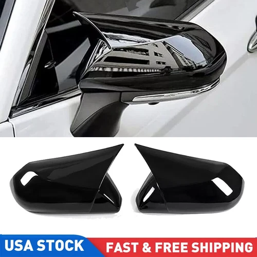 FOR 2018-2023 TOYOTA CAMRY M STYLE GLOSS BLACK SIDE MIRROR COVER ADD ON OVERLAY