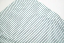Tagless Grayish Blue Ticking Stripe Cotton Euro Pillow Cover Sham